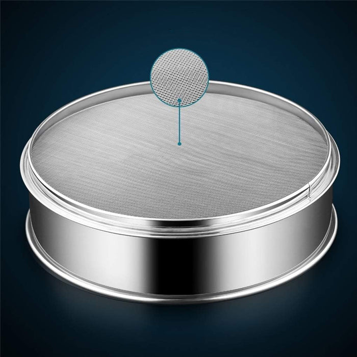 304 Stainless Steel Flour Sieve 15cm Fine 60-Mesh for Baking and Straining
