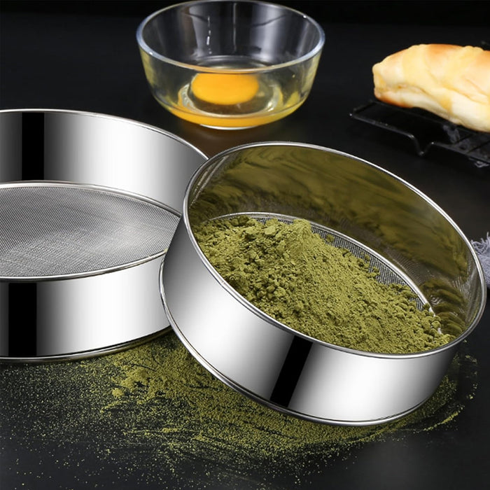 304 Stainless Steel Flour Sieve 15cm Fine 60-Mesh for Baking and Straining