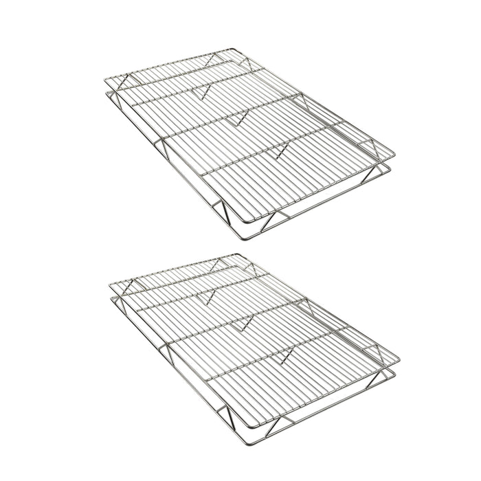 2 Pcs Stainless Steel Cooling Rack 60×40cm Mesh