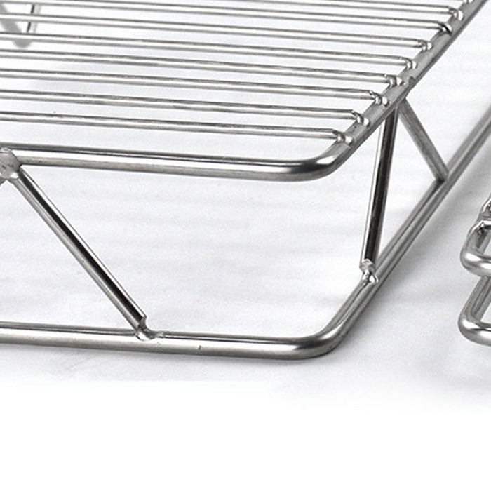 2 Pcs Stainless Steel Cooling Rack 60×40cm Mesh