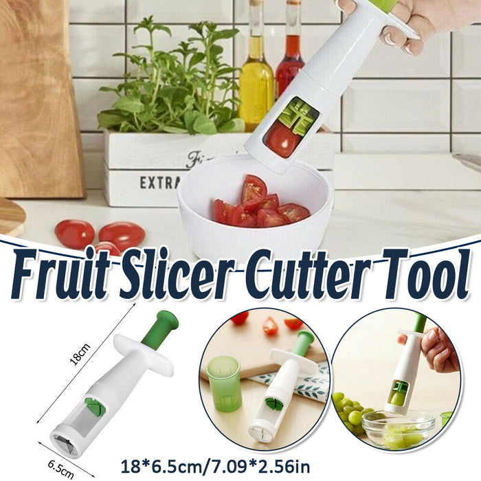 Grape Cherry Slicer Cutter PP Non-Slip Serrated Blade 18 x 6.5 cm