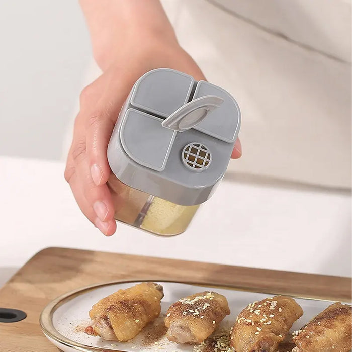 4 Pcs 4-in-1 Seasoning Jar Set Airtight Plastic Kitchen
