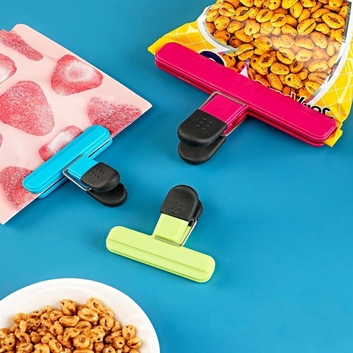 12 Pcs Plastic Bag Clips ABS with Metal Springs 2 Sizes