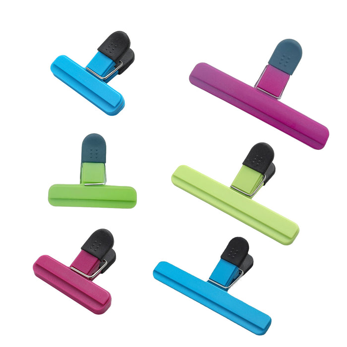 12 Pcs Plastic Bag Clips ABS with Metal Springs 2 Sizes
