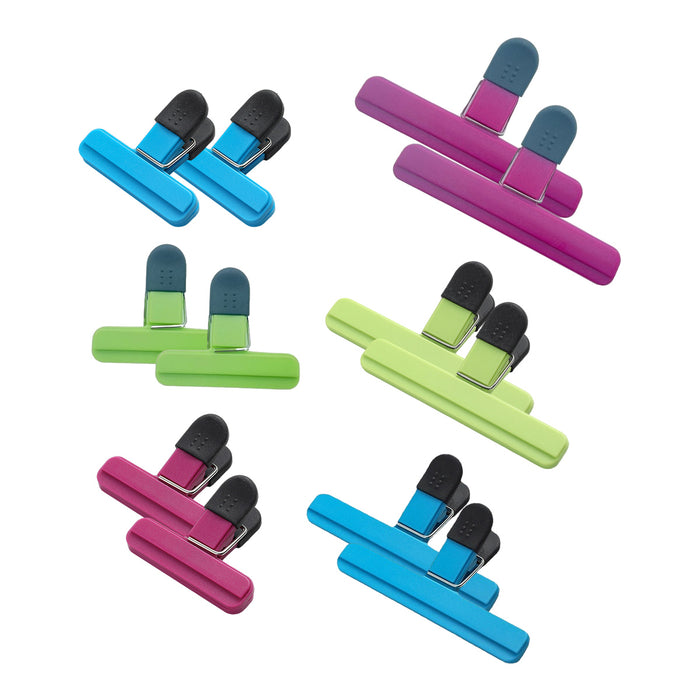 12 Pcs Plastic Bag Clips ABS with Metal Springs 2 Sizes