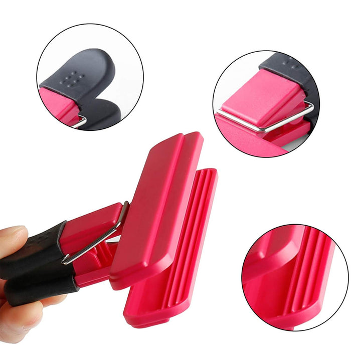 12 Pcs Plastic Bag Clips ABS with Metal Springs 2 Sizes