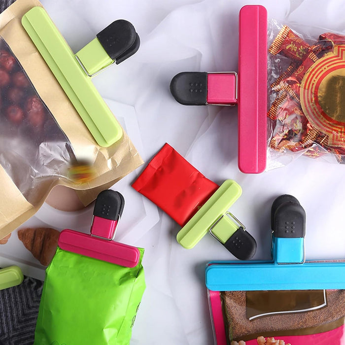 12 Pcs Plastic Bag Clips ABS with Metal Springs 2 Sizes