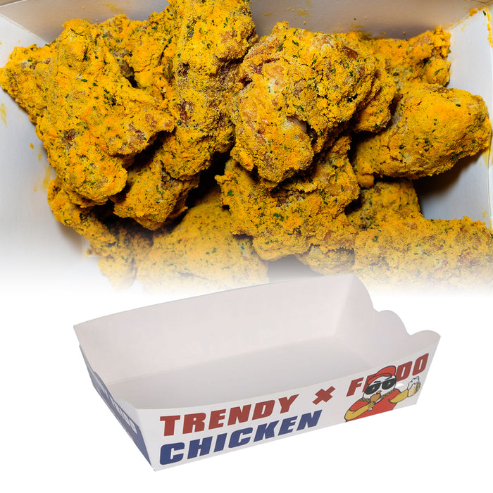 100PCS Disposable Snack Boxes Oil-Proof Leak-Resistant for Fast Food