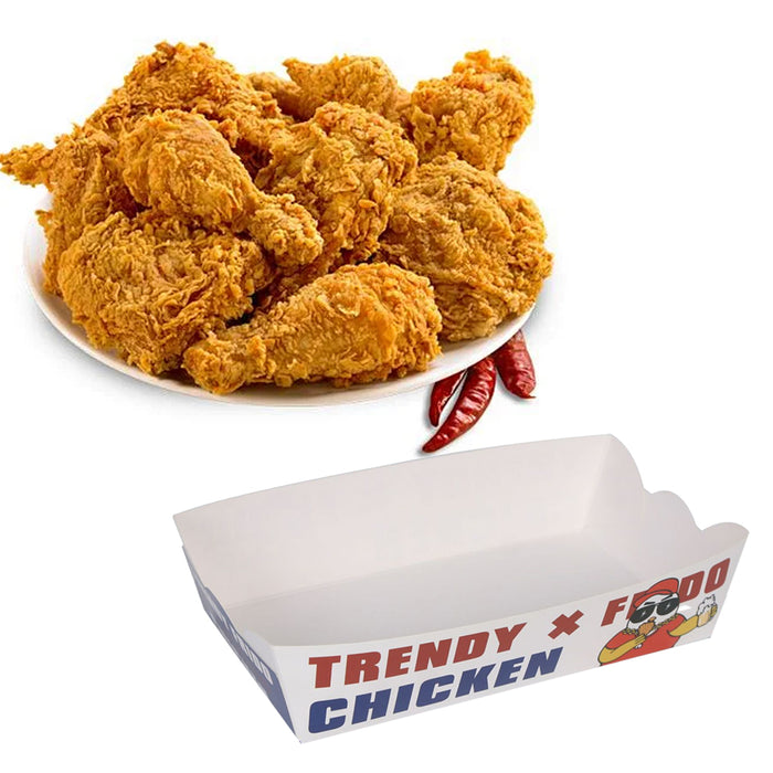 100PCS Disposable Snack Boxes Oil-Proof Leak-Resistant for Fast Food