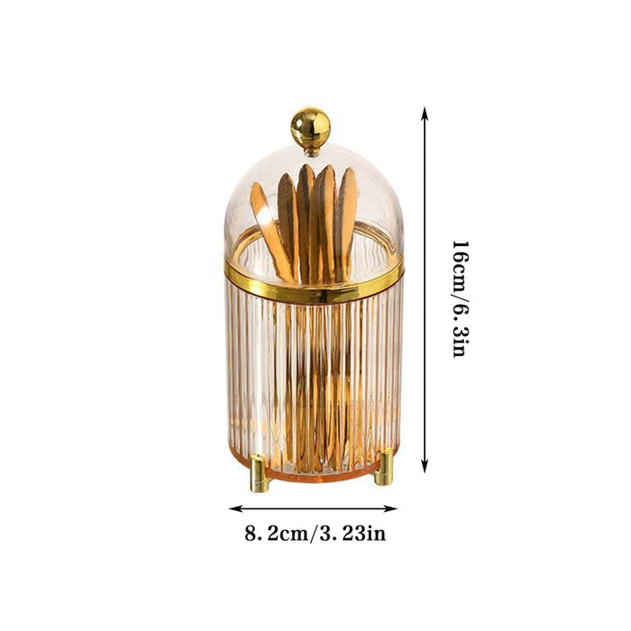 10 Pcs Stainless Steel Fruit Forks with Storage Bucket Fork 12.5 cm Bucket 8.2 x 16 cm