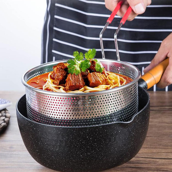 Stainless Steel Frying Basket 18cm With Heat Resistant Handle