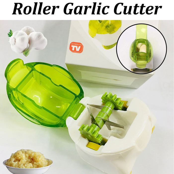 Garlic Crusher Roller with 2-in-1 Slicer Manual Presser