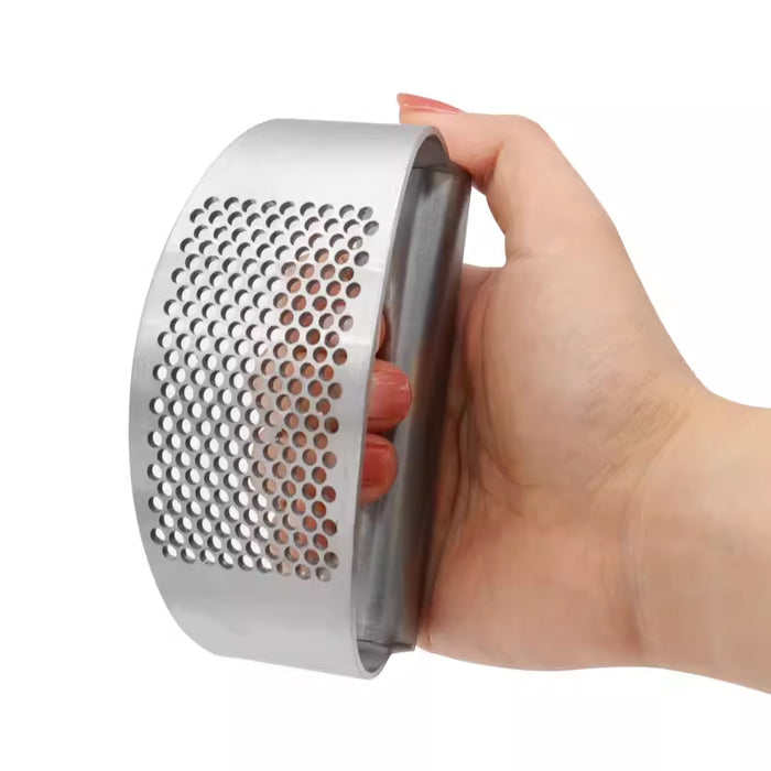 Stainless Steel Garlic Press with Arc Rocking Handle
