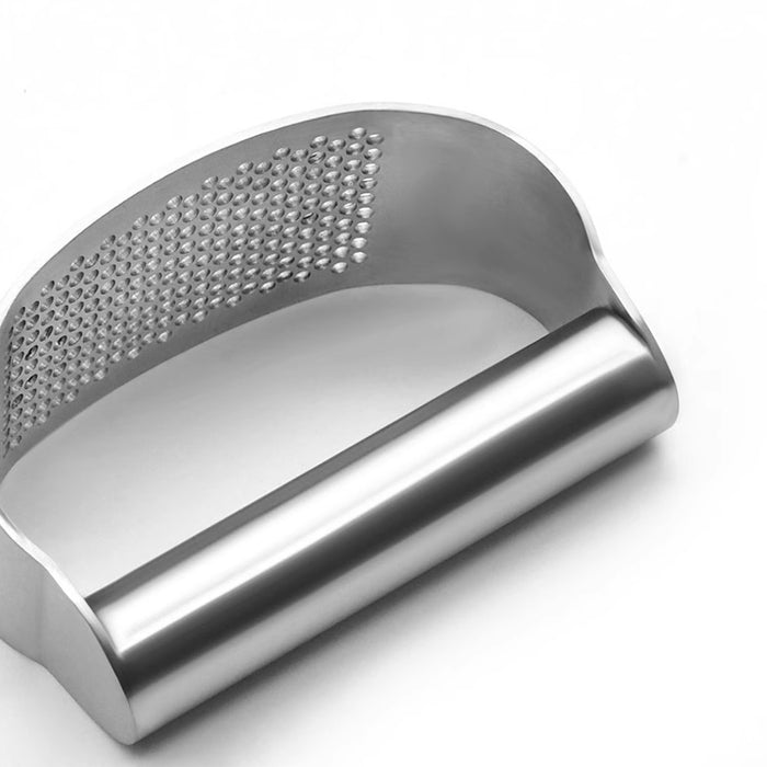 Stainless Steel Garlic Press with Arc Rocking Handle