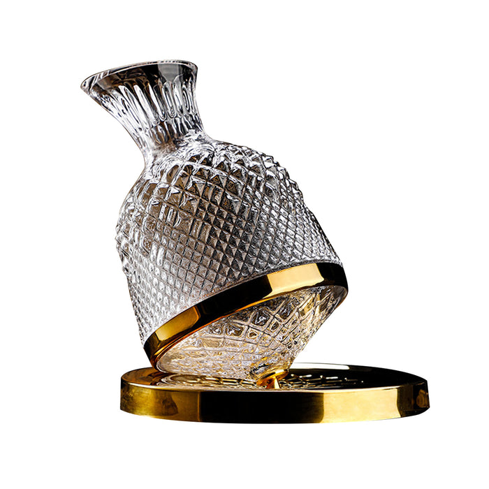 Roly-Poly Rotating Wine Decanter 1.5L Lead-Free Crystal Glass