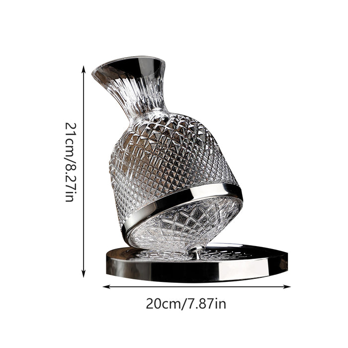 Roly-Poly Rotating Wine Decanter 1.5L Lead-Free Crystal Glass
