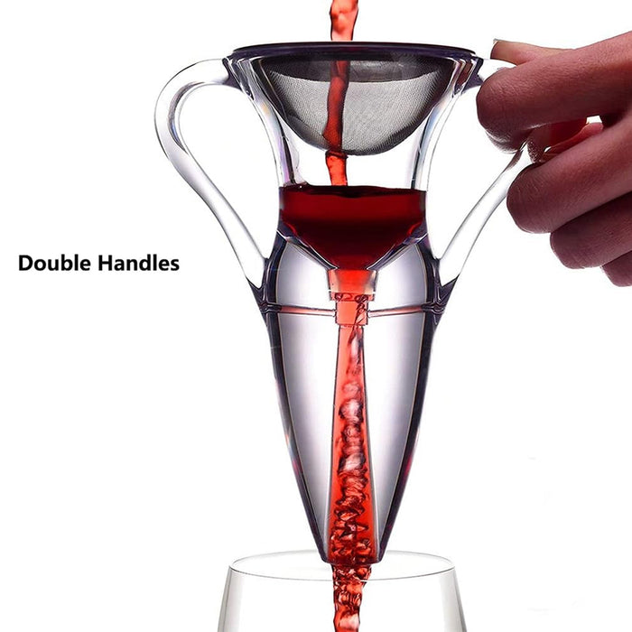 1 Wine Rapid Aerator Decanter with Filter Wide Mouth Clear