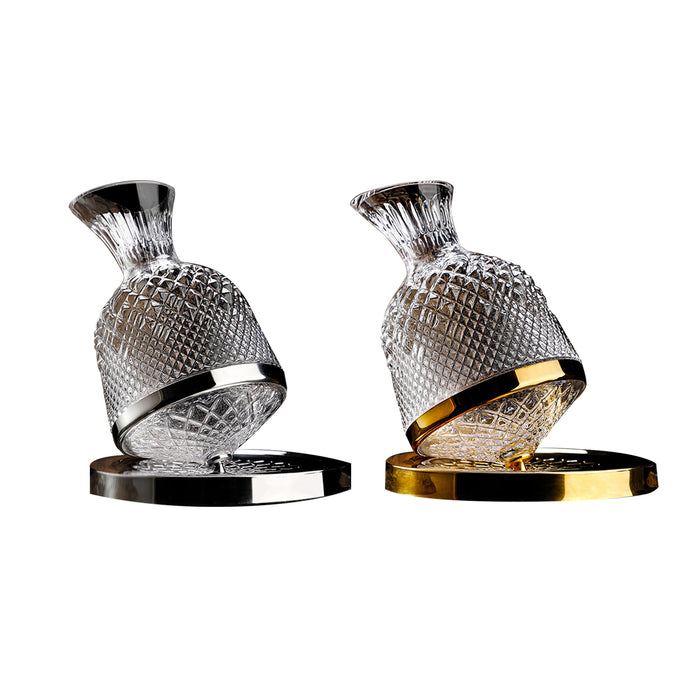 Roly-Poly Rotating Wine Decanter 1.5L Lead-Free Crystal Glass