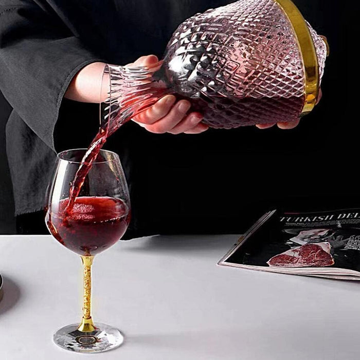Roly-Poly Rotating Wine Decanter 1.5L Lead-Free Crystal Glass