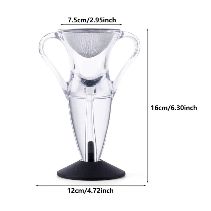 1 Wine Rapid Aerator Decanter with Filter Wide Mouth Clear