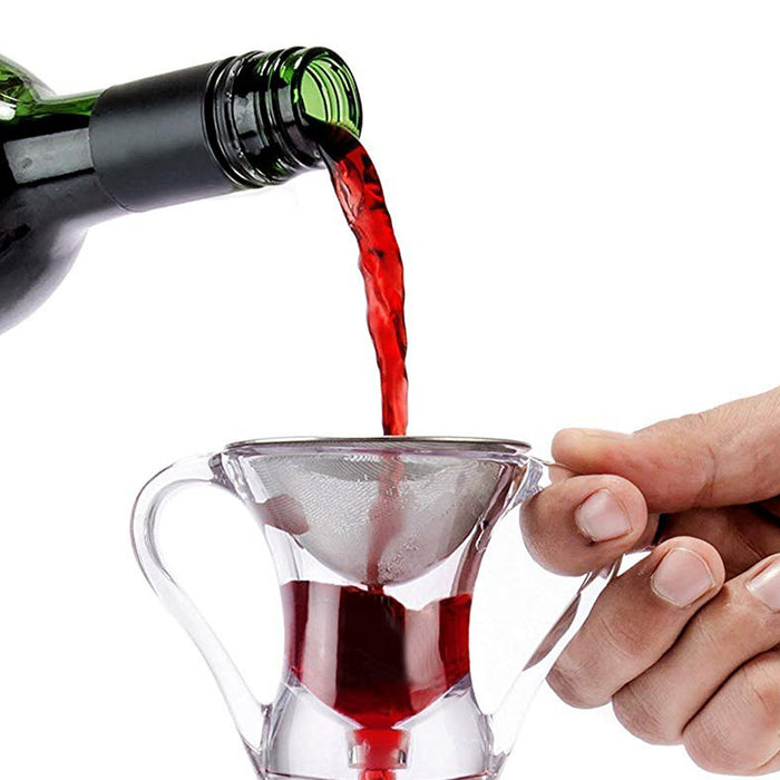 1 Wine Rapid Aerator Decanter with Filter Wide Mouth Clear