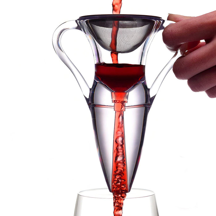 1 Wine Rapid Aerator Decanter with Filter Wide Mouth Clear