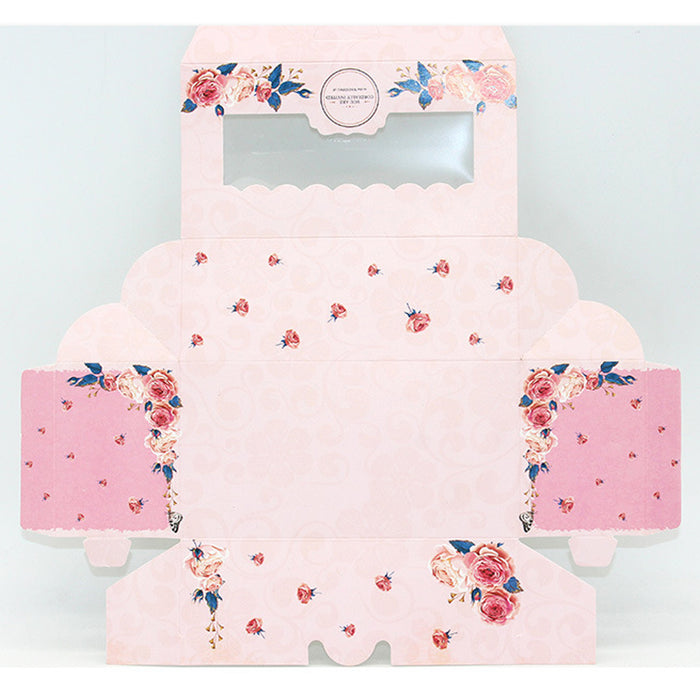 50 Pcs Dessert Gift Boxes with Transparent Window for 2 4 or 6 Pieces