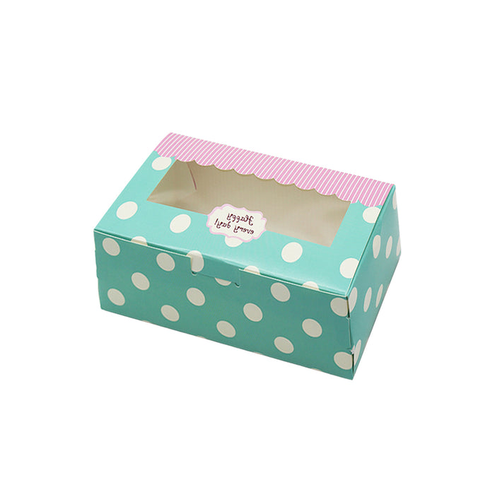 50 Pcs Dessert Gift Boxes with Transparent Window for 2 4 or 6 Pieces