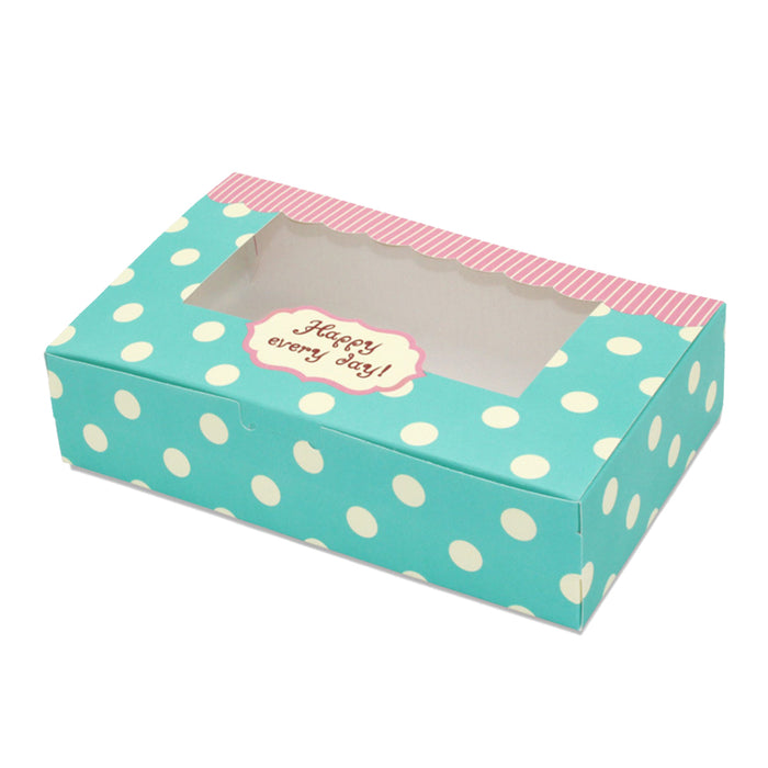 50 Pcs Dessert Gift Boxes with Transparent Window for 2 4 or 6 Pieces