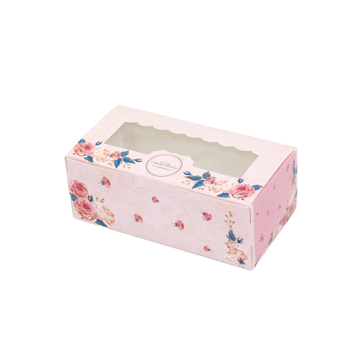 50 Pcs Dessert Gift Boxes with Transparent Window for 2 4 or 6 Pieces
