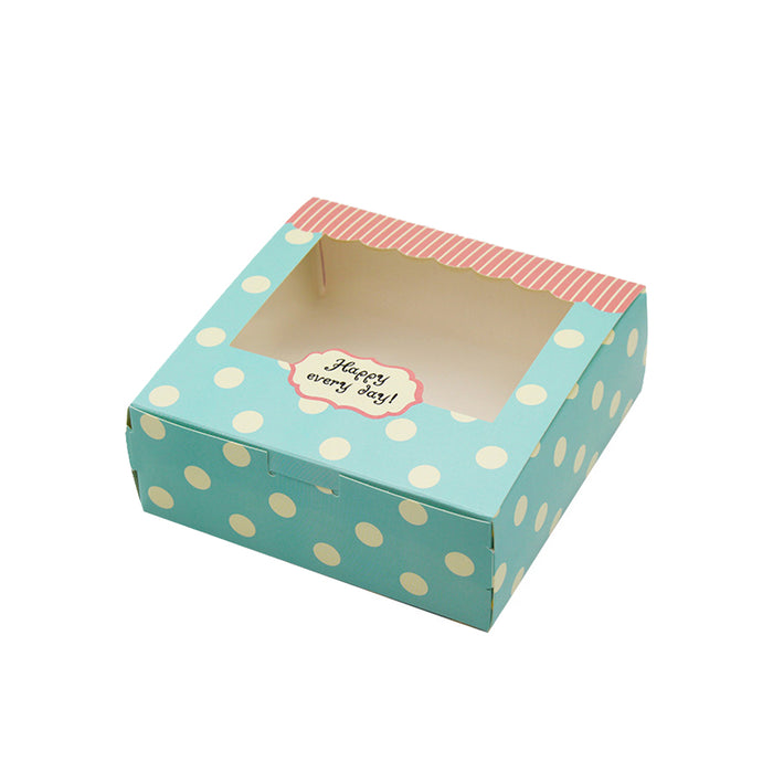 50 Pcs Dessert Gift Boxes with Transparent Window for 2 4 or 6 Pieces