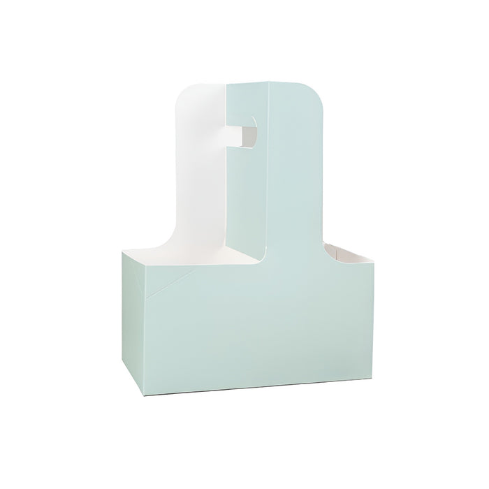 50 Pcs Handheld Double Cup Holder Sturdy Foldable Paperboard