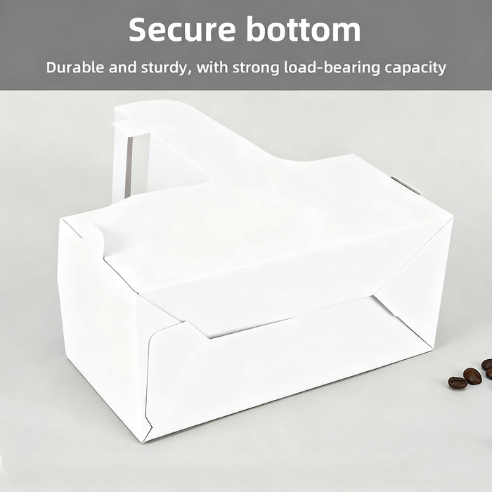 50 Pcs Handheld Double Cup Holder Sturdy Foldable Paperboard