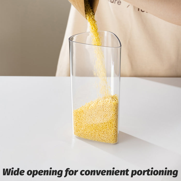 6 Pcs Grain Storage Jars with Rotating Base Sealed Lids