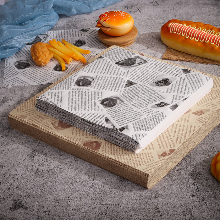 500 PCS Food Wrapping Paper Oilproof Greaseproof Baking Sandwich Packing Papers