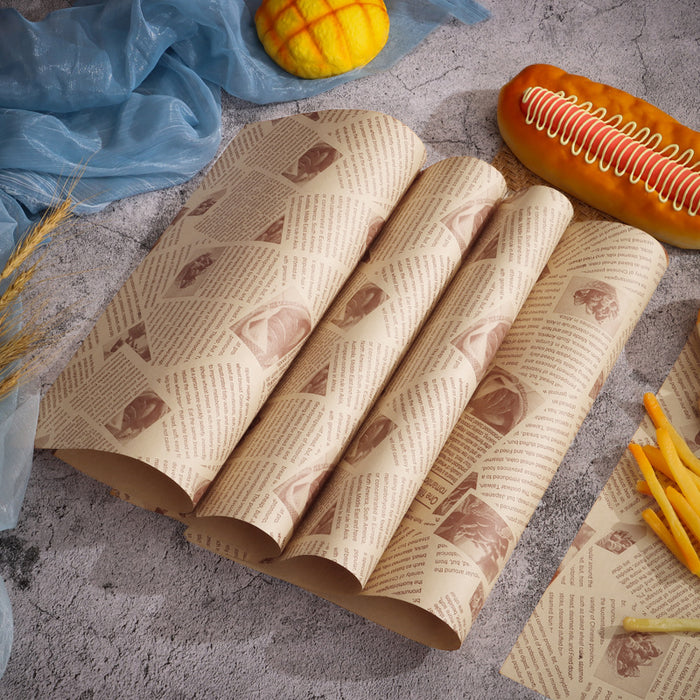 500 PCS Food Wrapping Paper Oilproof Greaseproof Baking Sandwich Packing Papers