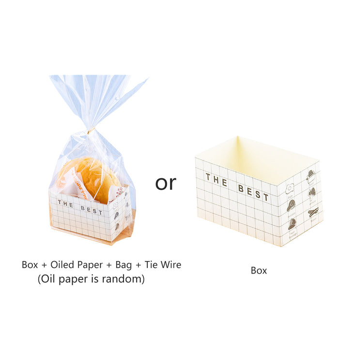 100PCS Sandwich Packaging Boxes – Food-Grade Paper Takeaway Containers