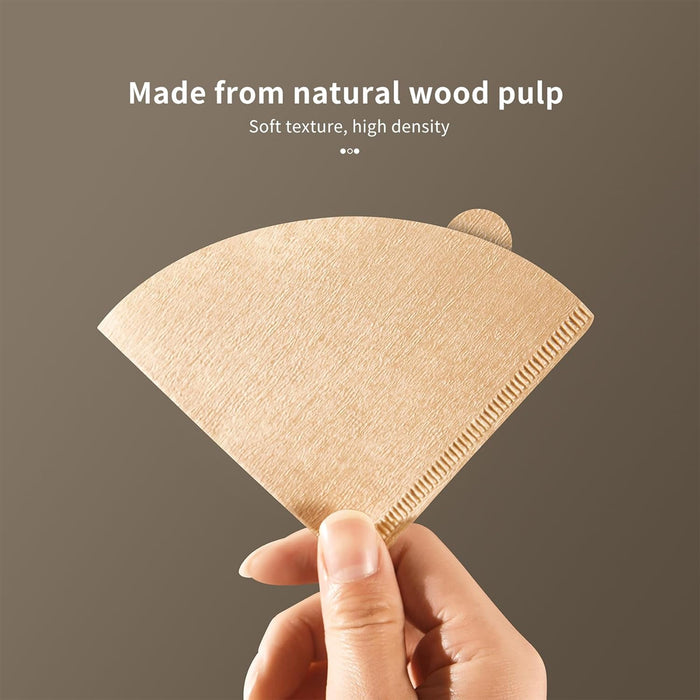 100 Pcs Coffee Filter Paper Cone V01 V02 Unbleached