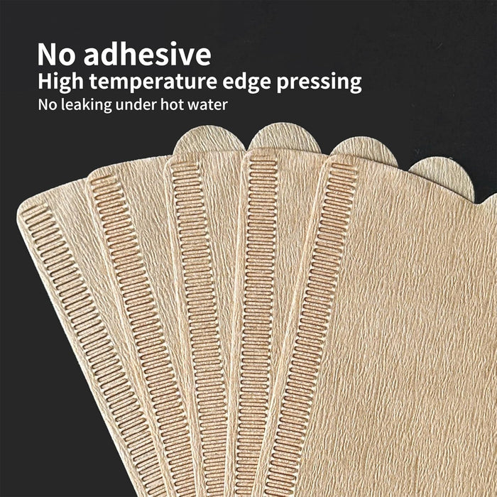 100 Pcs Coffee Filter Paper Cone V01 V02 Unbleached