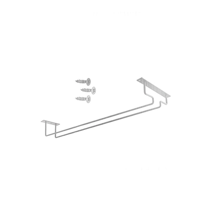 Metal Glass Cup Hanger Rack 40cm Stemware Shelf Storage Silver