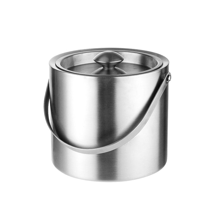 1.6L 3L Stainless Steel Ice Bucket with Handle and Lid