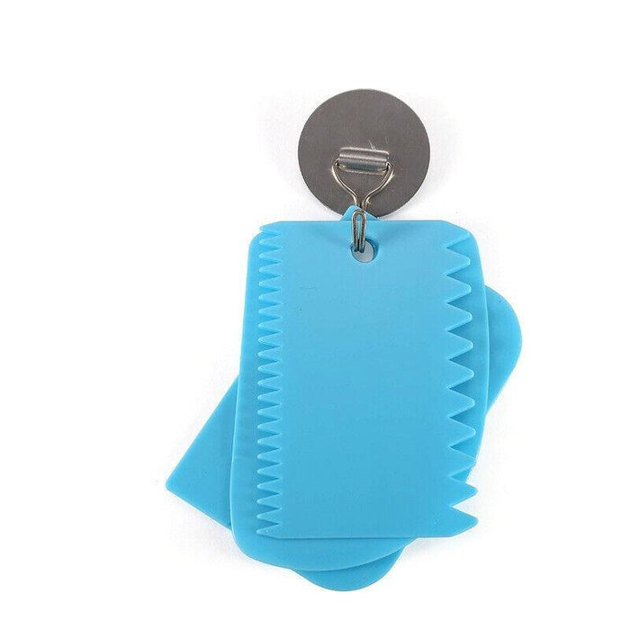 3 Pcs Plastic Dough Scrapers Jagged Cutters Icing Tools