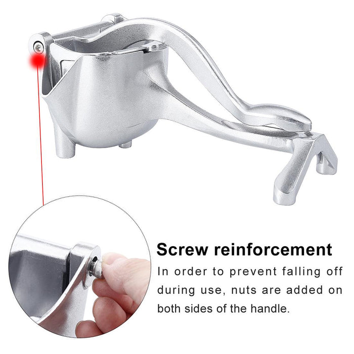 Manual Lemon Orange Juicer Aluminium Alloy with Removable Liner