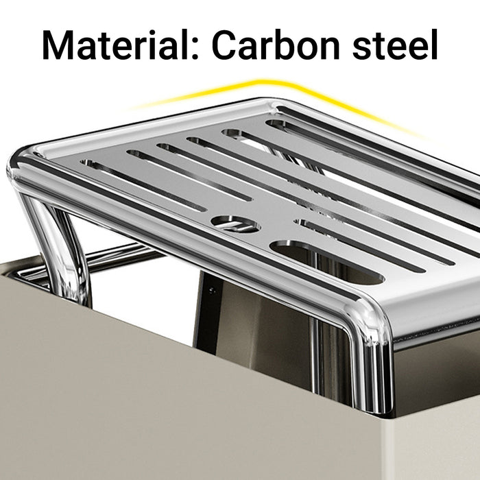 Kitchen Drain Knife Holder Carbon Steel Rack White Grey