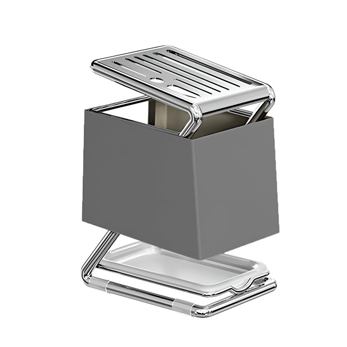 Kitchen Drain Knife Holder Carbon Steel Rack White Grey