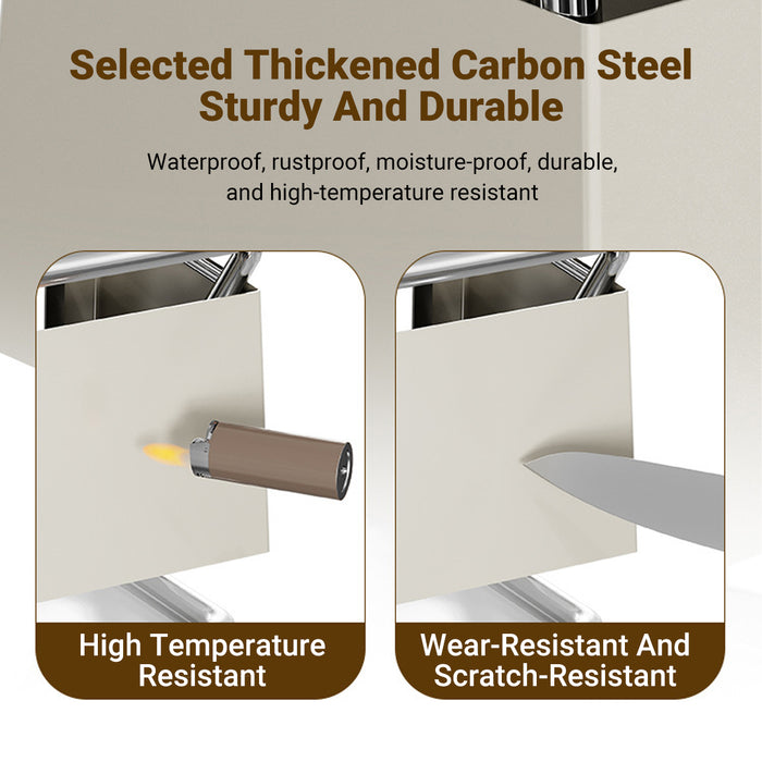 Kitchen Drain Knife Holder Carbon Steel Rack White Grey