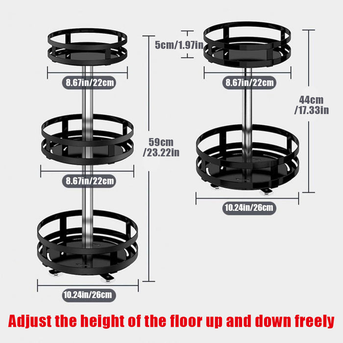 Kitchen Rotating Spice Rack Double or Triple Layer Countertop