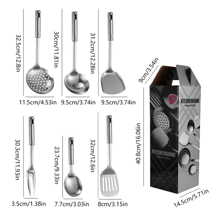 Stainless Steel Kitchen Utensils Set, set of 7