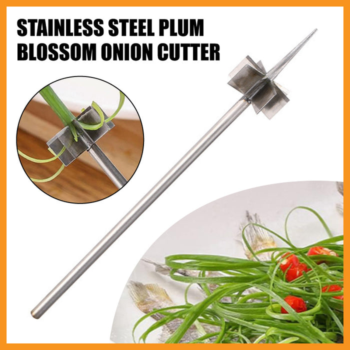 Stainless Steel Scallion Knife – Multi-Blade Vegetable Cutter