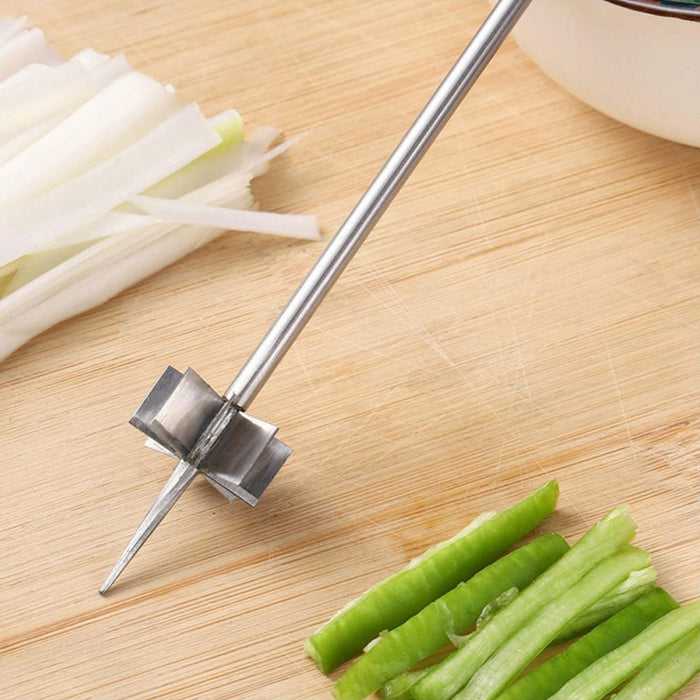 Stainless Steel Scallion Knife – Multi-Blade Vegetable Cutter